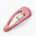 Mini 2cm pink drip glaze BB hair clip for pets or kids with silver metal base - Dusty Pink