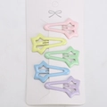 Set de 5 pinzas para el cabello con forma de estrella hueca en colores macaron - Estilo Estrella (SY-V-04)