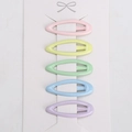 Lot de 5 barrettes à cheveux goutte aux couleurs macaron rose, jaune, menthe et bleu - Goutte d'eau simple (SY-V-06)