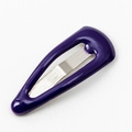 Mini 2cm dark purple teardrop BB hair clip with a glossy finish for pets and dolls - Deep purple
