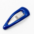 Mini 2cm navy blue drop-shaped metal BB clip for pet dogs with a glossy lacquer finish - Sapphire Blue