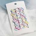 6-piece colorful striped metal BB hair clip set for girls on a white display card - Candy Stripes