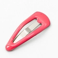 Deep pink mini 2cm pet snap clip with a smooth metallic finish for small dogs and dolls - Watermelon red