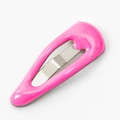 Pink drip oil metal pet snap clip hair accessory with a shiny gloss finish for dogs - Fluorescent Rose Red