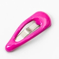 Mini 2cm teardrop pet hair clip in vibrant rose red glossy finish for small dogs - Rose Red