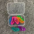 Luminous heart-shaped hair clips set in various bright candy colors with storage box - 4cm Flat Heart Style