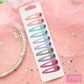 Lot de 10 barrettes goutte d'eau colorées avec motif nœud rouge mignon pour fillettes - Nœud Papillon (F005)