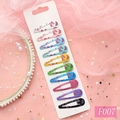 Lot de 10 barrettes à cheveux colorées en forme de goutte avec jolis motifs pastèque - Pastèque (F007)
