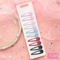 Lot de 10 barrettes BB en métal pour filles avec 5 motifs imprimés colorés - Cœur (F008)