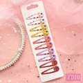 Lot de 10 barrettes à cheveux à motifs floraux et marguerites pour filles sur carte - Fleur Sauvage (F010)