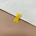 Mini Knochenform 2,5cm gelbe Metall-Haarklammer für kleine Hunde und Kinder Accessoires - Gelb