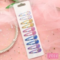Lot de 10 barrettes à motifs dessinés pour filles avec cœurs et étoiles colorées - Cœur Happy (F014)