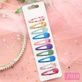Lot de 10 barrettes BB colorées pour filles avec motifs mignons d'étoiles et de cœurs - Styles Mixtes (F019)