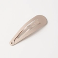 Matte beige candy color teardrop metal BB hair clip with smooth painted finish - Khaki