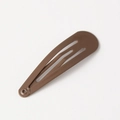 Classic dark brown teardrop snap hair clip with matte finish for styling - Coffee