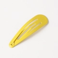 Classic lemon yellow snap hair clip with matte lacquer finish for girls hair accessory - Bright Yellow