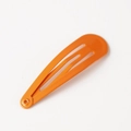 Vibrant orange candy-colored drop-shaped BB hair clip in smooth glossy lacquer finish - Vibrant Orange