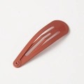 Classic matte rust red teardrop metal snap clip for kids with durable lacquer finish - Dark Orange
