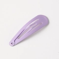 Matte purple candy-colored teardrop metal BB hair clip for girls with a snap closure - Light Purple