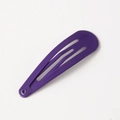 Classic purple matte lacquer drop hair clip for girls with durable metal snap fastener - Dark Purple