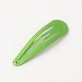 Vibrant lime green candy-colored teardrop snap hair clip with a smooth painted finish - Fruit Green