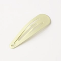 Classic matte cream yellow drop-shaped BB hair clip for kids with durable metal finish - Milky Yellow