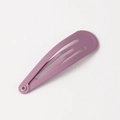 Single matte purple teardrop snap hair clip in minimalist metal design for girls - Dusty Rose