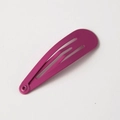 Matte magenta teardrop snap hair clip in candy color with smooth lacquer finish - Rose Red