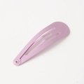 Minimalist light purple lacquered metal teardrop snap hair clip for girls and women - Light Peach