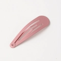 Matte pink teardrop hair clip for kids with durable three-rib metal construction - Deep Pink
