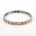 Damen Magnetarmband aus Titanstahl in zweifarbiger Ausführung Silber und Roségold - Zweifarbig Roségold