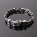 Doppelreihiges Hip-Hop-Edelstahlarmband für Herren mit altem ägyptischen Ankh-Symbol - Ankh Symbol Stil