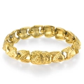 Vintage gold-plated stainless steel chain bracelet with embossed eagle totem patterns - Gold / 19cm