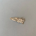 Fermaglio per capelli a farfalla argento con strass scintillanti in stile retrò Y2K - Stile farfalla argento con strass