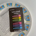 Detailed view of six matte colorful drop hair clips on a handmade Korean display card - Candy Color Waterdrop Duckbill Clip