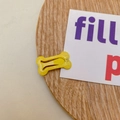 Fermaglio per capelli a forma di osso giallo glitterato per bambini e animali - Giallo Brillante