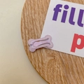 Fermaglio per capelli a osso viola chiaro glitterato con finitura lucida - Viola Chiaro