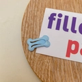 Fermaglio per capelli azzurro glitterato a forma di osso per cani e bambini in metallo - Blu Pallido