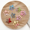 Lot de 8 barrettes en métal en forme d'étoile avec dégradé de couleurs pour enfants - Étoile