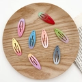 Set van 8 kleurrijke matte BB-haarspelden voor kinderen in diverse levendige pastelkleuren - Ellips