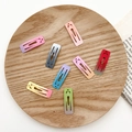 Lot de 8 barrettes BB rectangulaires mates aux couleurs dégradées pour filles sur plateau - Carré