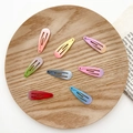 Lot de 8 barrettes BB colorées dégradées mates en forme de goutte pour petites filles - 3CM Goutte d'Eau