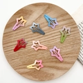 Lot de 8 barrettes BB en forme d'étoile avec dégradé de couleurs macaron - Étoile filante