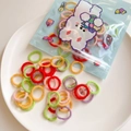 Colorful mini elastic hair bands in vibrant candy colors with cute polar bear packaging - Plush Candy Color Style (14) / Plush Style