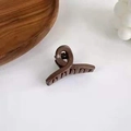 Mini molletta per capelli marrone caffè lucido con design a spirale incrociata da donna - Incrociato Caffè