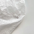 Minimalist bright silver metal BB hair clips for pets and dolls with smooth finish - White