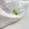 Vibrant bright green matte finish 2cm square snap hair clip for pets or dolls - Grass Green