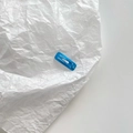 Fermaglio per capelli in metallo blu brillante per animali, forma ovale classica - Blu lago