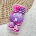 Elastici per capelli per bambini nei toni rosa e viola in una confezione trasparente - Serie Rosa Viola