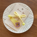 Lot de barrettes mignonnes style coréen avec nœud jaune et broderie citrouille - Nœud Jaune